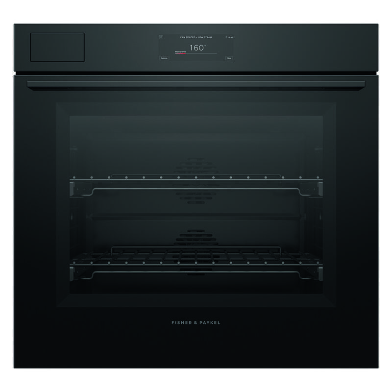Fisher & Paykel S11 Minimal Pyrolytic Steam Assist Oven Black Glass 76CM