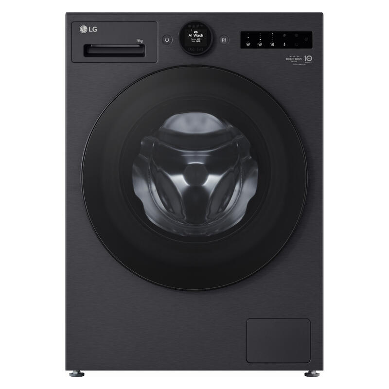 LG AI Front Load Washing Machine (Series 9) – Matte Black
