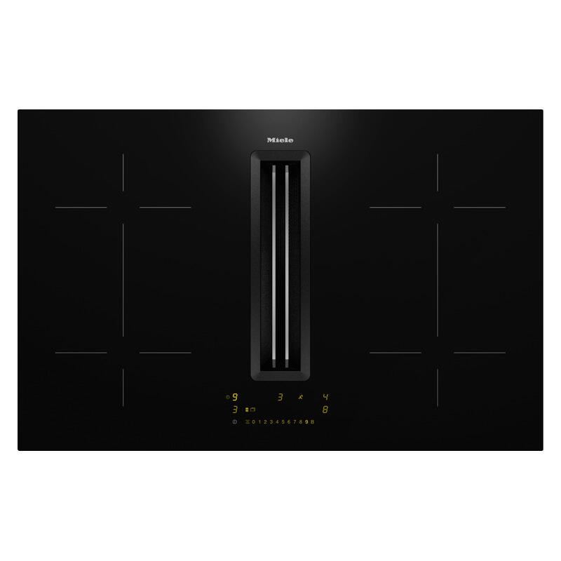 Miele Induction Cooktop with Integrated Extractor – Black