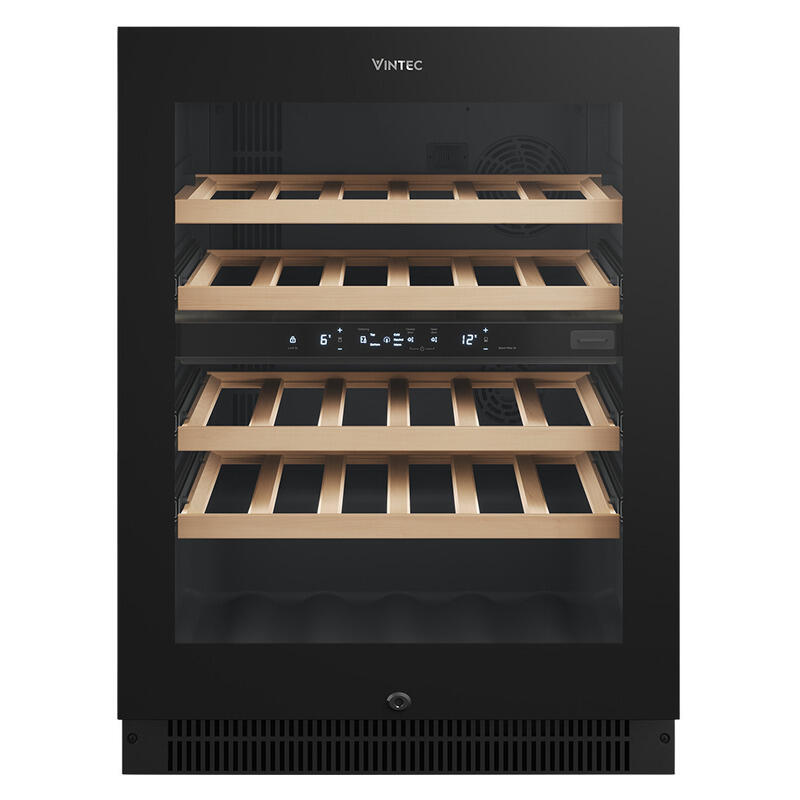 Vintec 40 Bottle Dual Zone Wine Fridge Cabinet – Black
